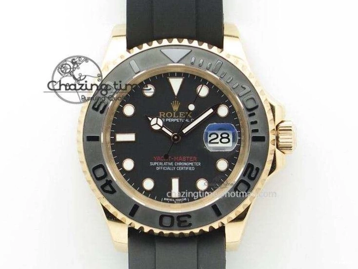 A2824 Cellini Markers Numeral Leather Date RG Rose Black Dial On Gold Strap 0721